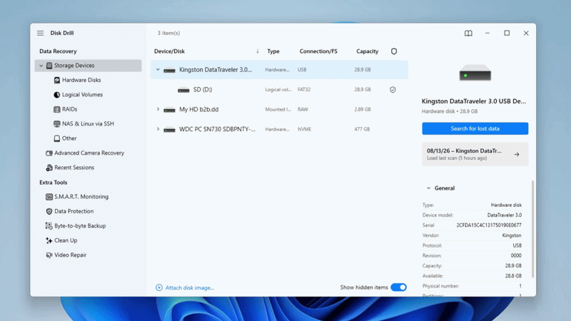 disk drill scanning process